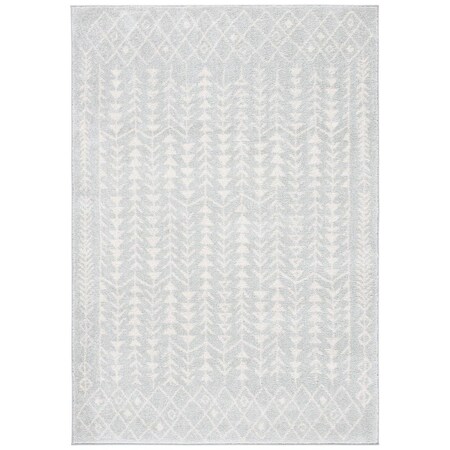 Safavieh 4 x 6 ft. Tulum Power Loomed Rectangle Area Rug Light Grey & Ivory TUL262G-4